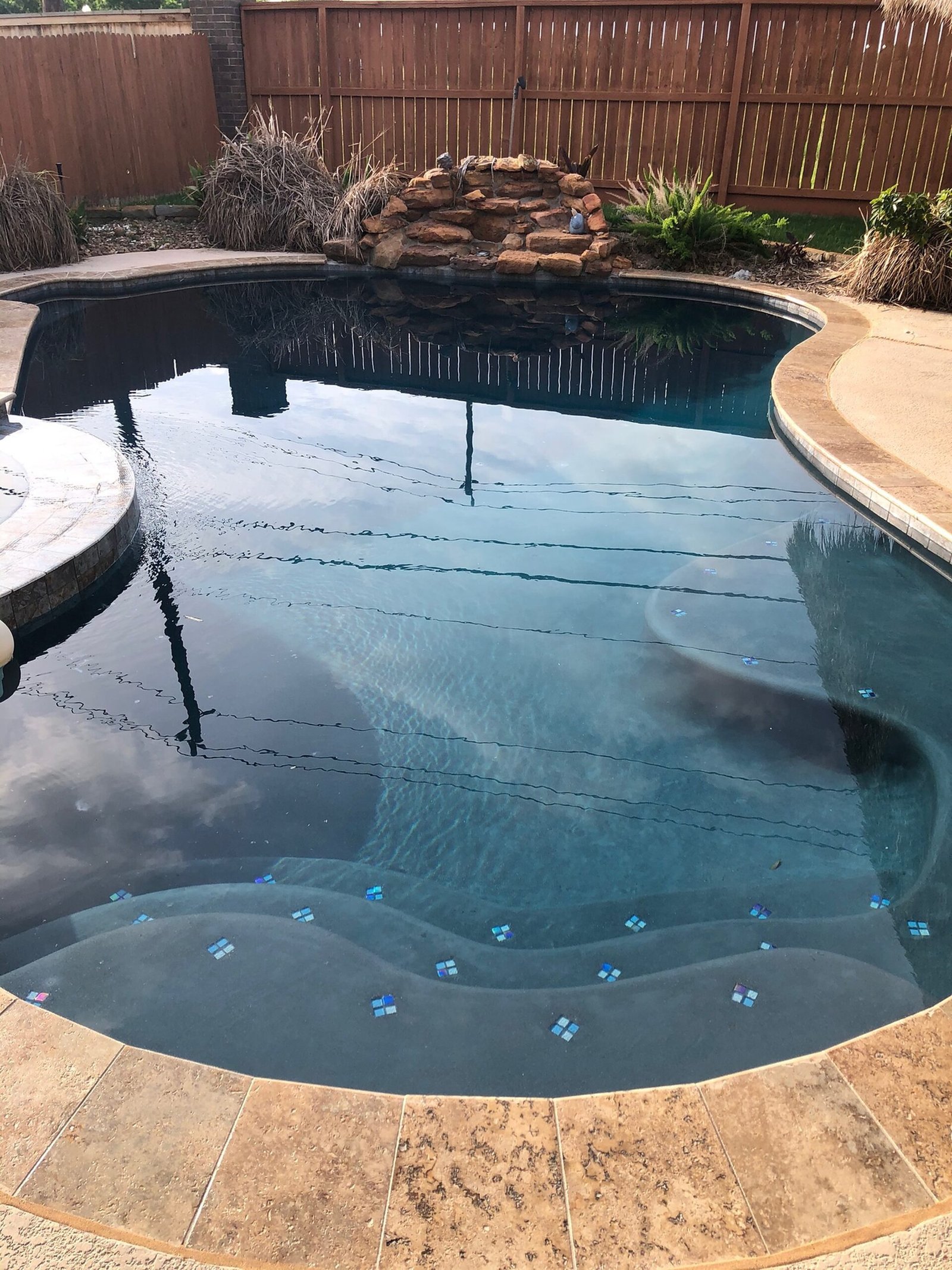 Freeform pool, Pasadena after